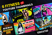 Fitness Youtube Thumbnails, a Social Media Template by Ammad (Thumbnail 1 of 6)