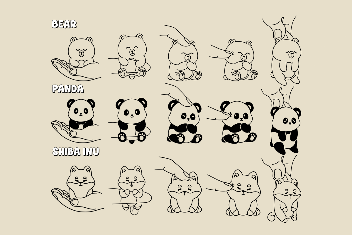 Hand & Cute Animal – Procreate Stamp, a Brush Add-On by Pixel Picasso Studio (Photo 2 of 11)