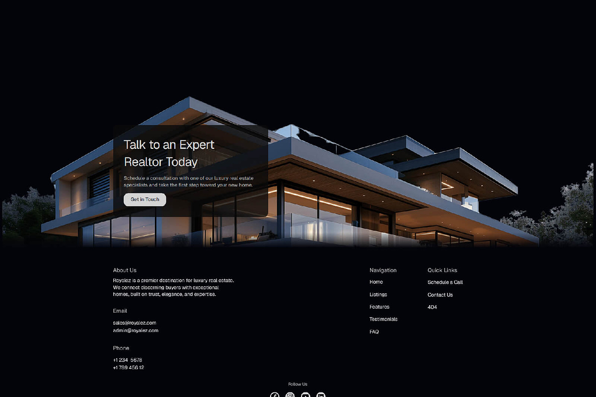 Royalest — Real Estate Web Template, a Landing Page Template by TemplatePlus.net (Photo 2 of 4)