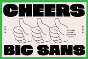 Cheers Big Sans - Chunky Sans Serif, a Sans Serif Font by BTYPE (Thumbnail 1 of 15)