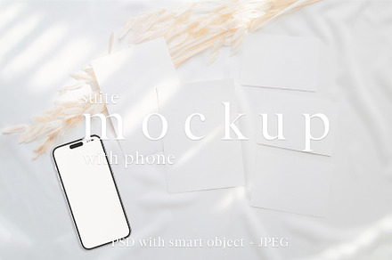 Suite 5x7 Card Mockup,Iphone Mockup