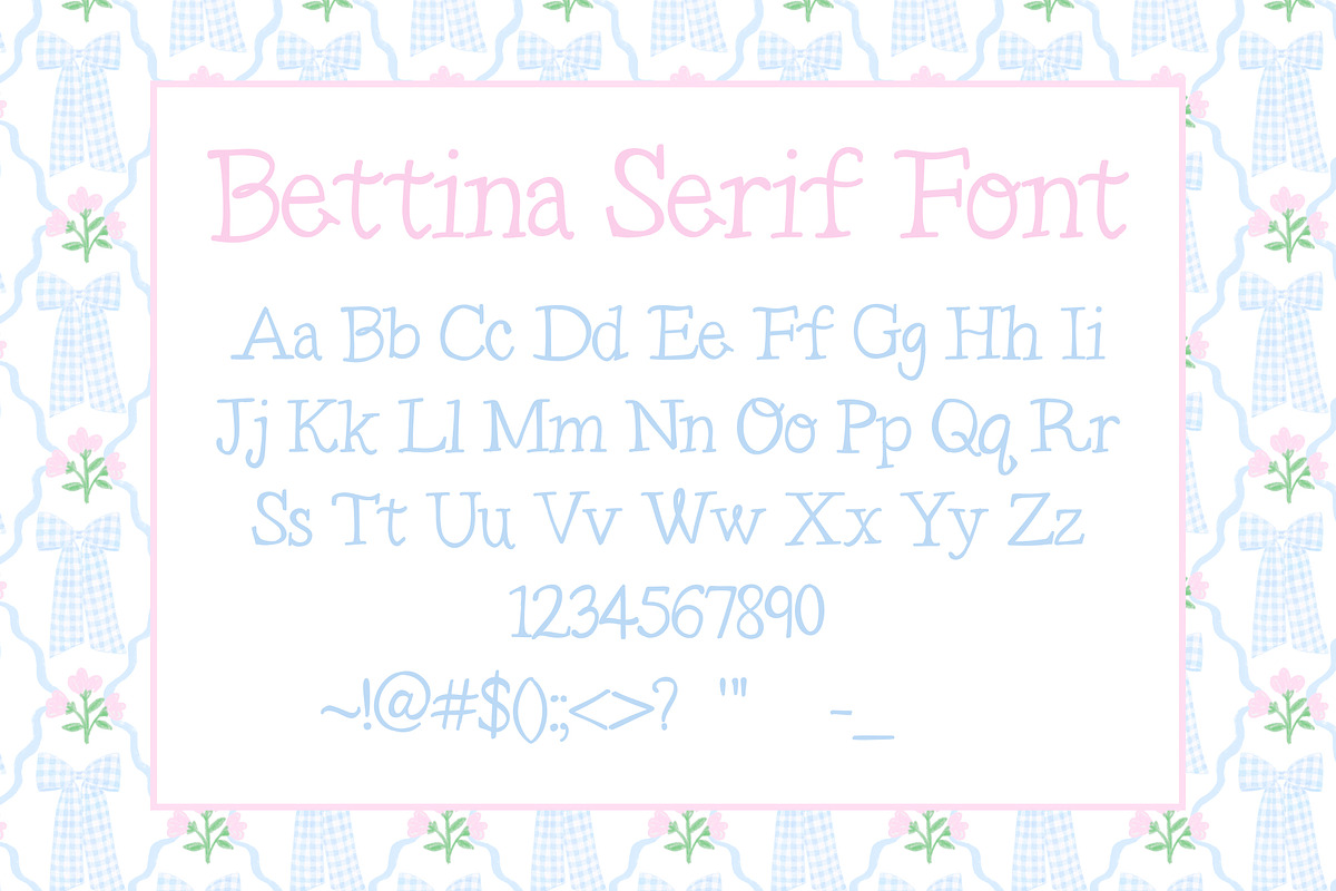 Bettina Serif Font, a Font by PrettyGrandmillennial (Photo 2 of 3)