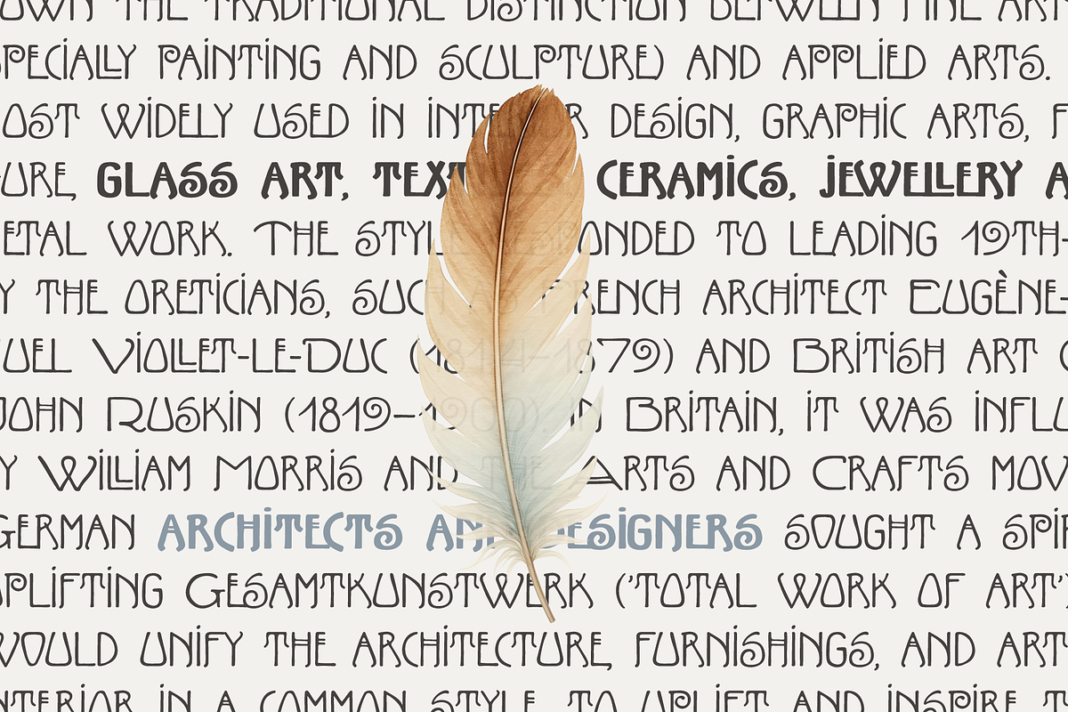 Finnish Art Nouveau, a Handwritten Font by kaer_shop (Photo 7 of 12)