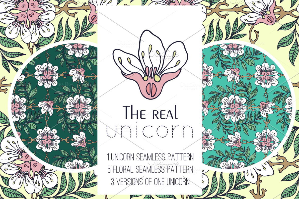 The Real Unicorn, a Pattern Graphic by Apolinarias Art (Photo 4 of 5)