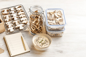 Wild mushroom harvest with various p, a Photo by Dvoevnore photos