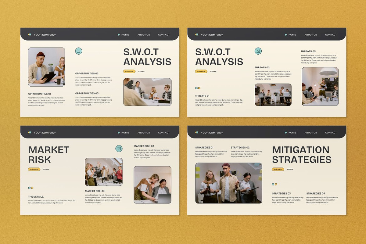 Cream Yellow Pitch Deck Google Slide, a Presentation Template by graphicook (Photo 4 of 5)