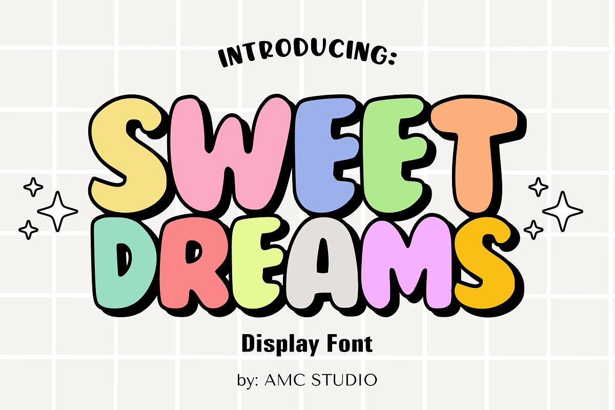 Sweet Dreams - Kids Font Types, a Font by KiddoGlyphs Studio (Photo 1 of 3)