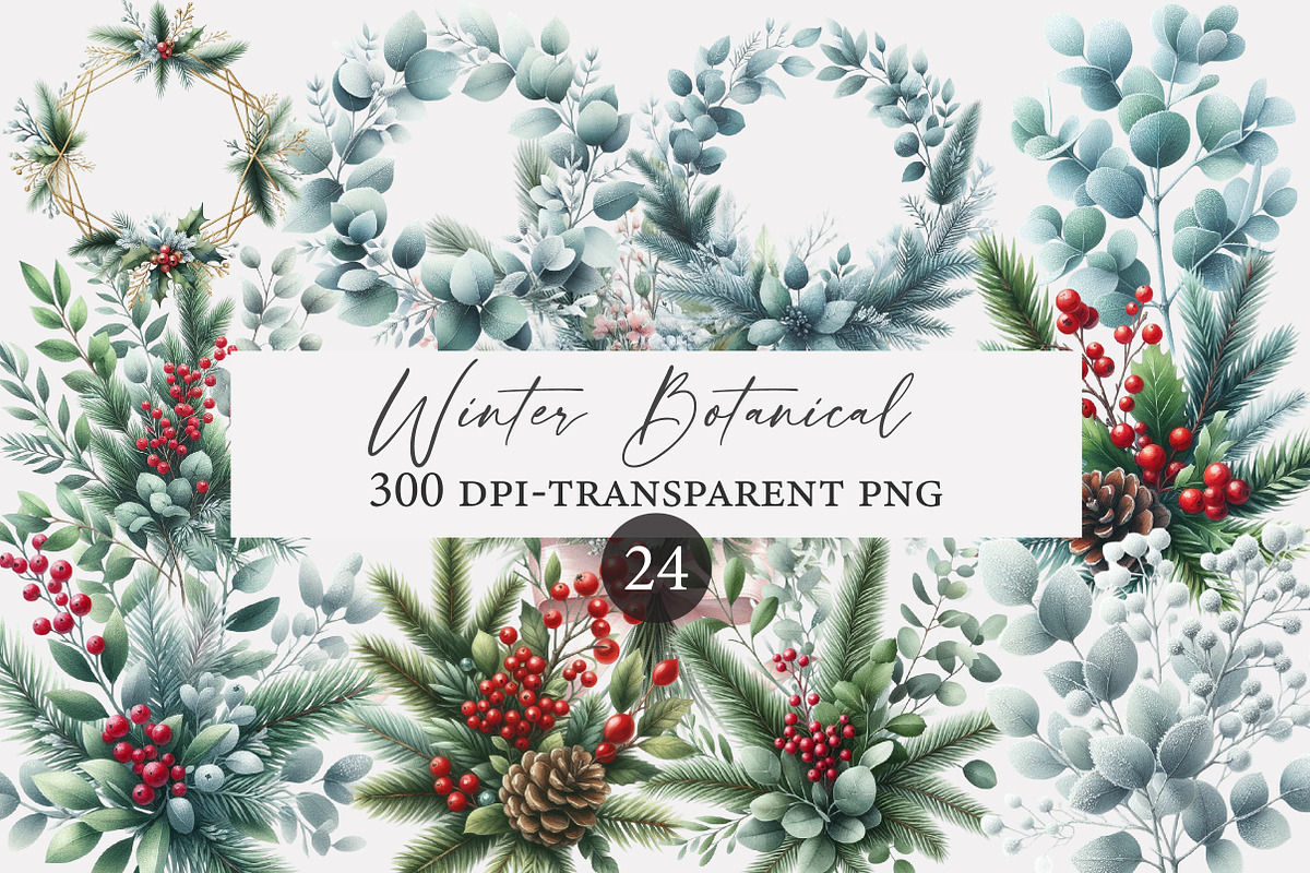 Winter Botanical Clipart, an Illustration by Designworld (Photo 1 of 5)