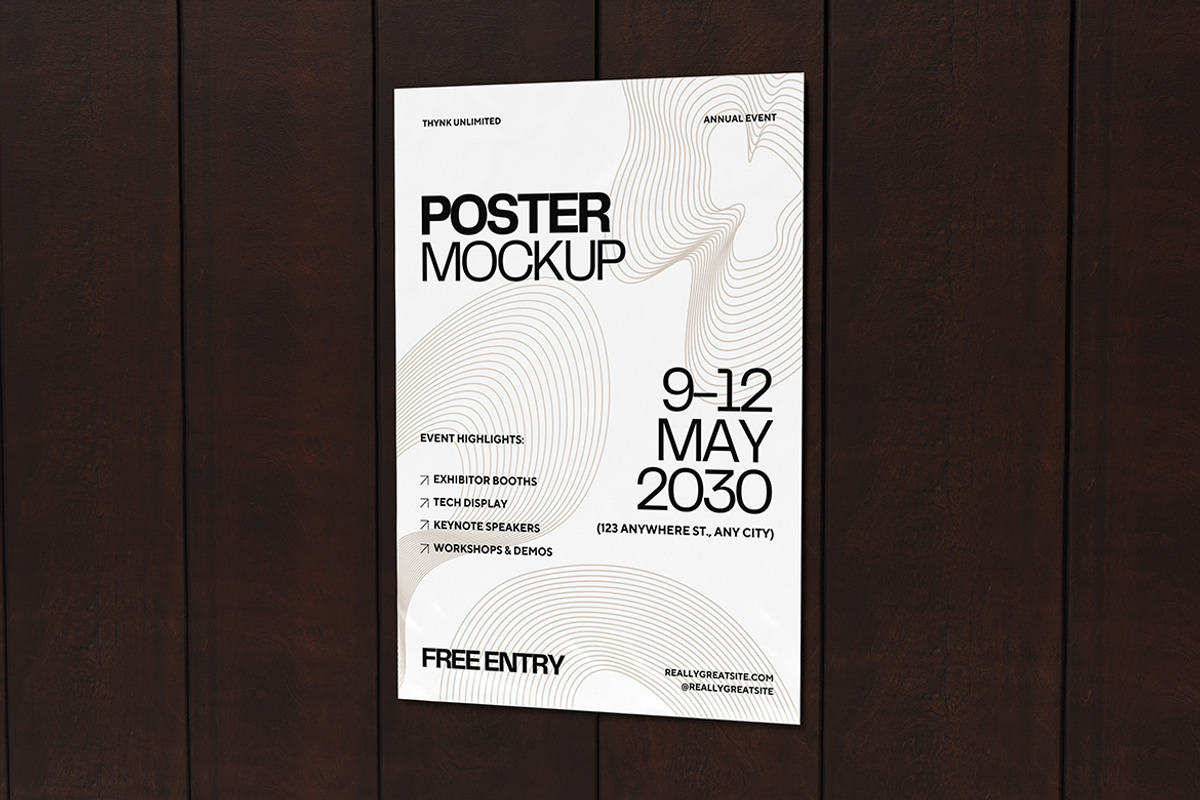 Poster Mockup, a Product Mockup by HanaSaka_Studio (Photo 4 of 4)