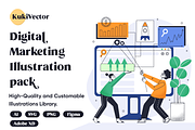 Digital Marketing Illustration Pack, a Technology Illustration by ZP Design (Thumbnail 1 of 8)
