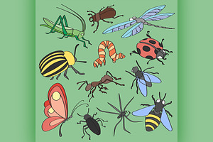 Doodle Vector Insects