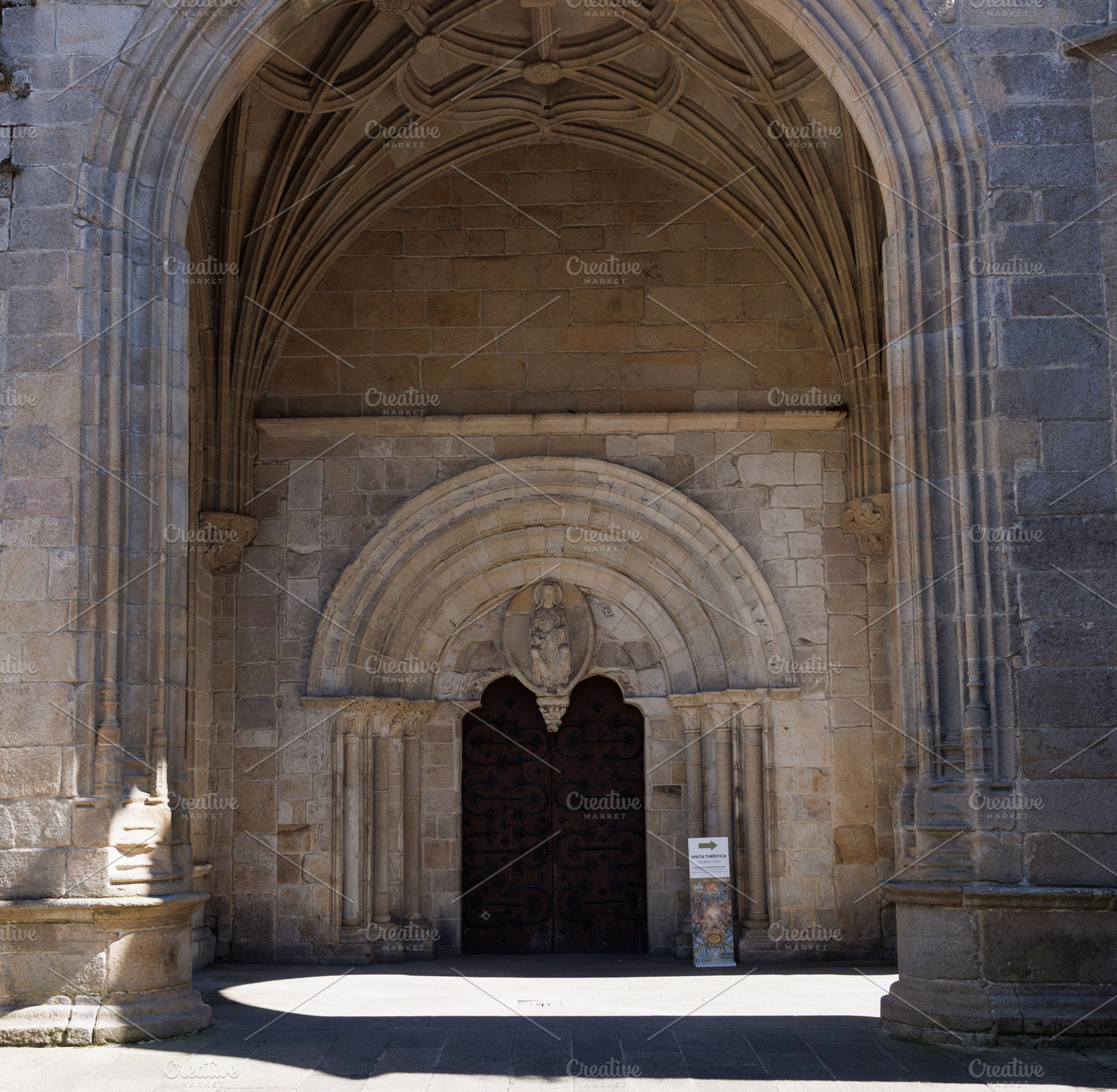 The historic Romanesque North Portal of Lugo Cathedral in Galicia Spain, an Architecture Photo by Bepslabor