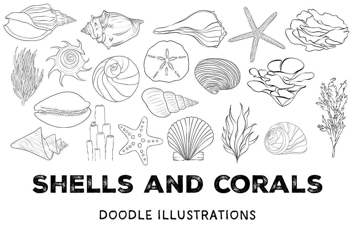 Sea Hand drawn Clipart - PNG, a Decorative Illustration by Ink by Stefi (Photo 1 of 4)