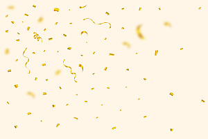 Festival Golden Confetti Explosion