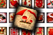 Digital Collage Sheet - Red Splash, a Print Template by Kseniya-Omega (Thumbnail 1 of 3)