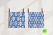 Blue and White Patterns Bundle, a Pattern Graphic by irenepachadesign (Thumbnail 5 of 6)