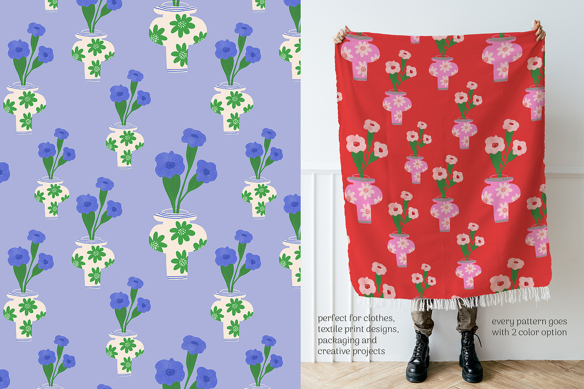 Boho Chic floral patterns, a Pattern Graphic by Annakniaz (Photo 5 of 17)