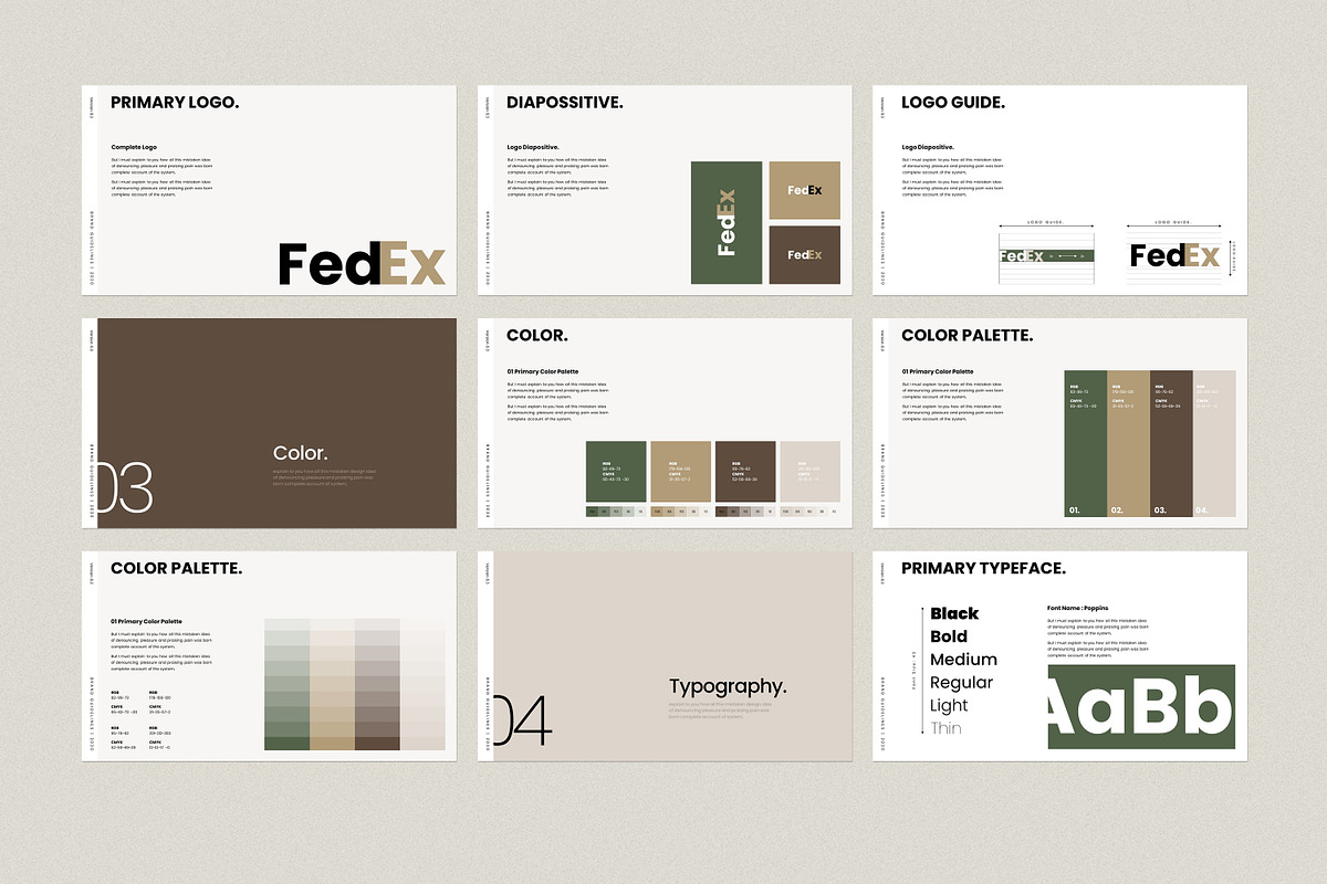 FedEx | Brand Guidelines, a Presentation Template by evgenystudio