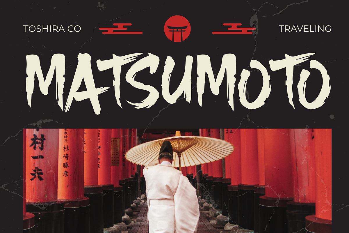 Toshira – Japanese Brush Display, a Handwritten Font by MaikoHatta (Photo 5 of 7)