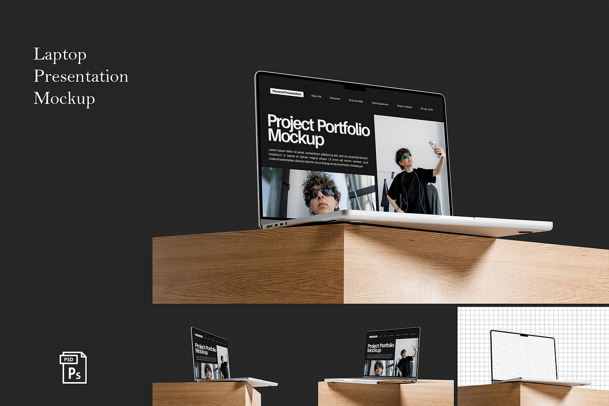 Laptop Presentation Mockup, a Mac Mockup by SimpangGraphics (Photo 1 of 4)