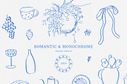 Romantic & monochrome collection, an Illustration by nathalieclaire (Thumbnail 1 of 14)