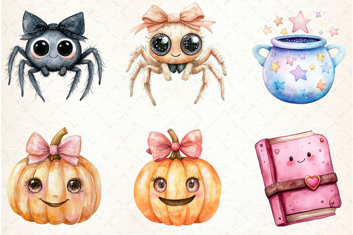 Halloween Kawaii Spooky Clipart, an Illustration by Libby Wishes (Photo 3 of 6)