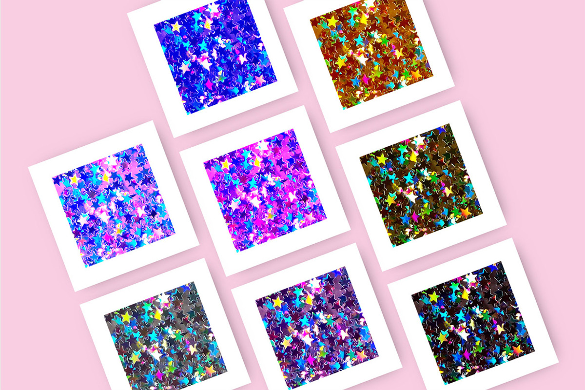Sparkling Iridescent Star Glitters, a Texture Graphic by Pulpixel Design (Photo 7 of 7)