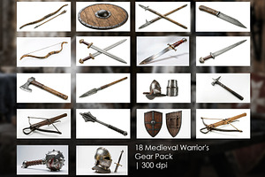 Medieval Warrior Gear Bundle, an Object Illustration by StockVerse Creative