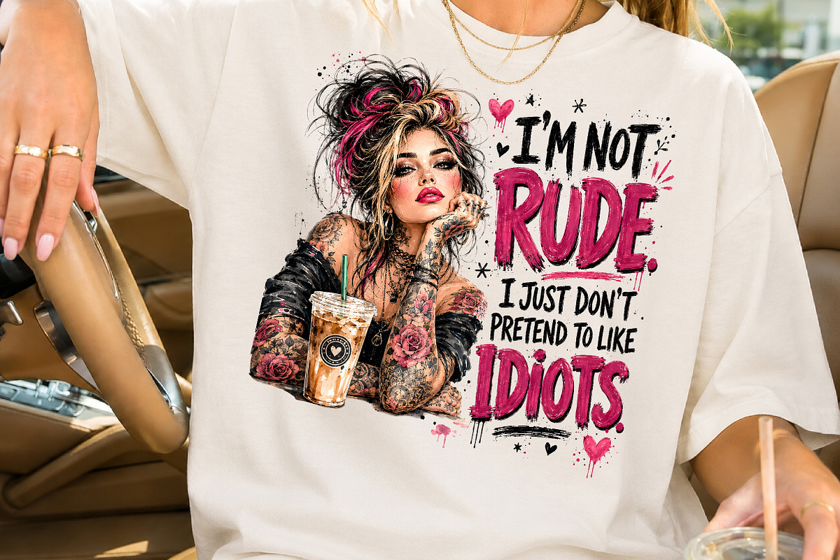 Tattoo Girl PNG I'm Not Rude Quotes, a Person Illustration by Rose Art (Photo 2 of 4)