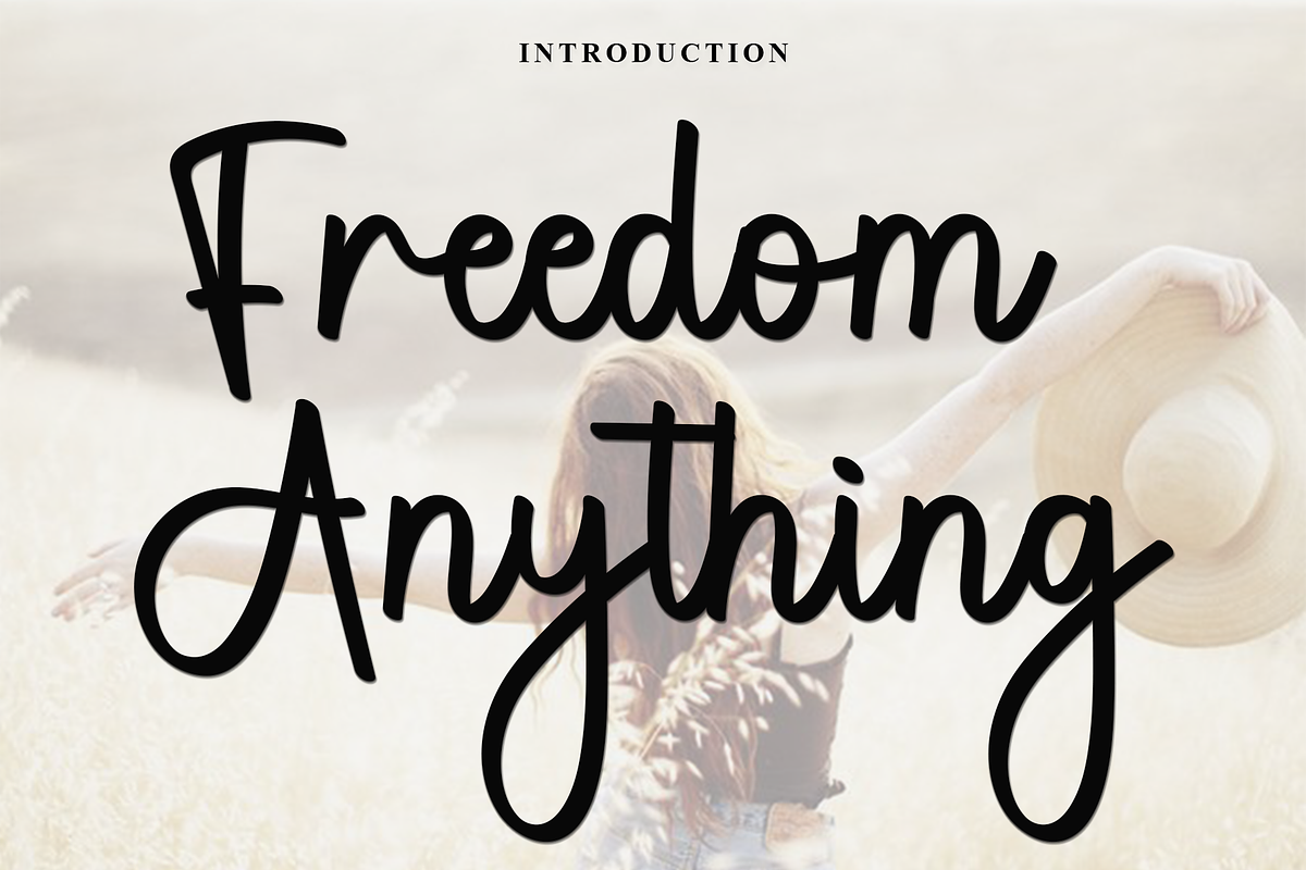 Freedom Anything, a Handwritten Font by InermediaSTUDIO (Photo 1 of 9)