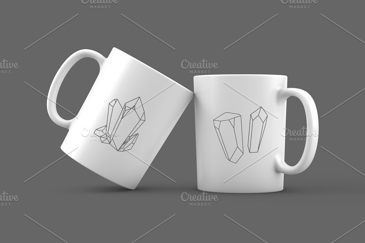 Crystals vector shapes, an Object Illustration by MalinaShop (Photo 4 of 5)