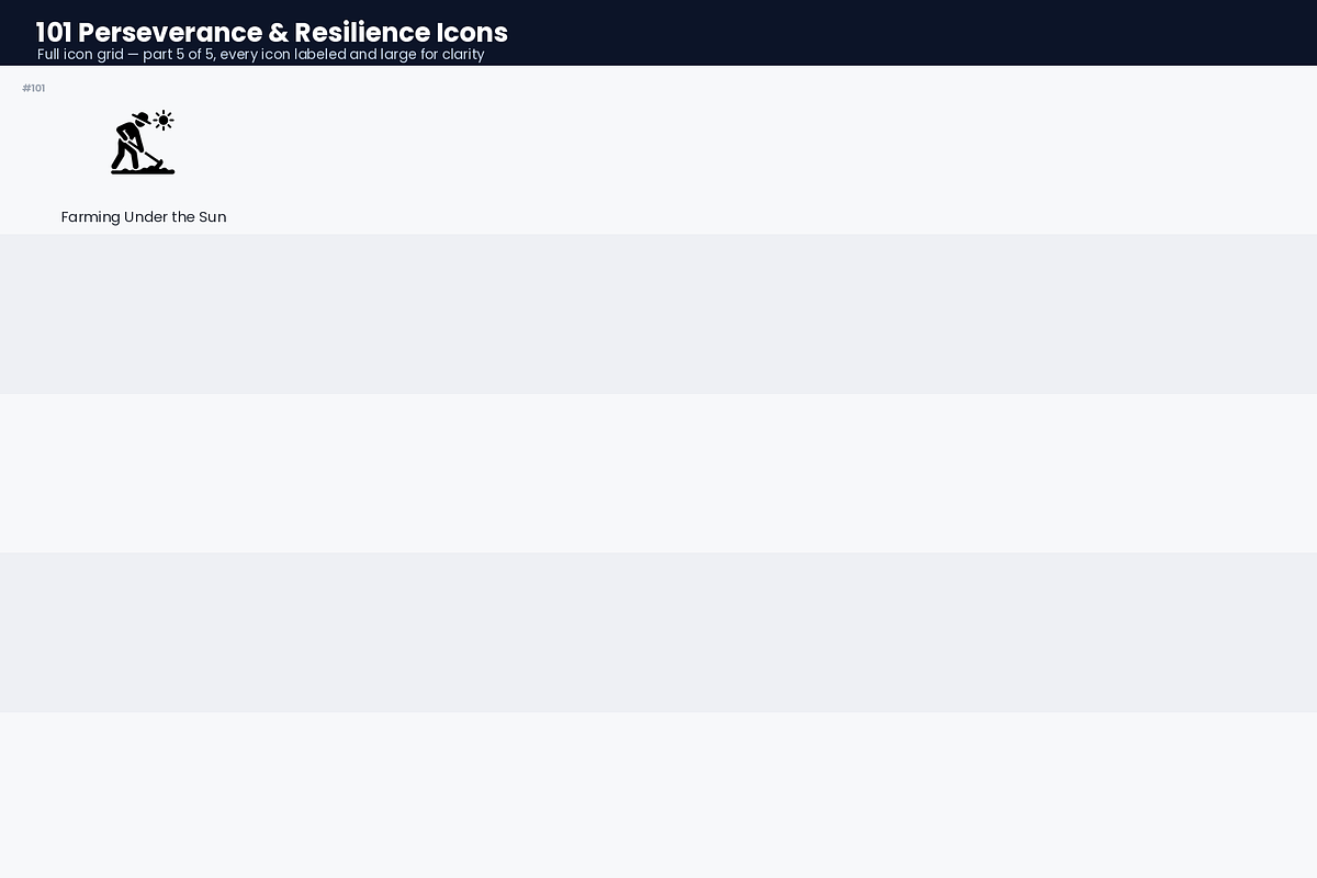 Perseverance & Resilience Icons, a Solid Icon by Symbolic Language (Photo 6 of 7)