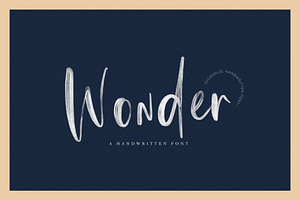 Wonder | SVG Font, a Script Font by Artstudio
