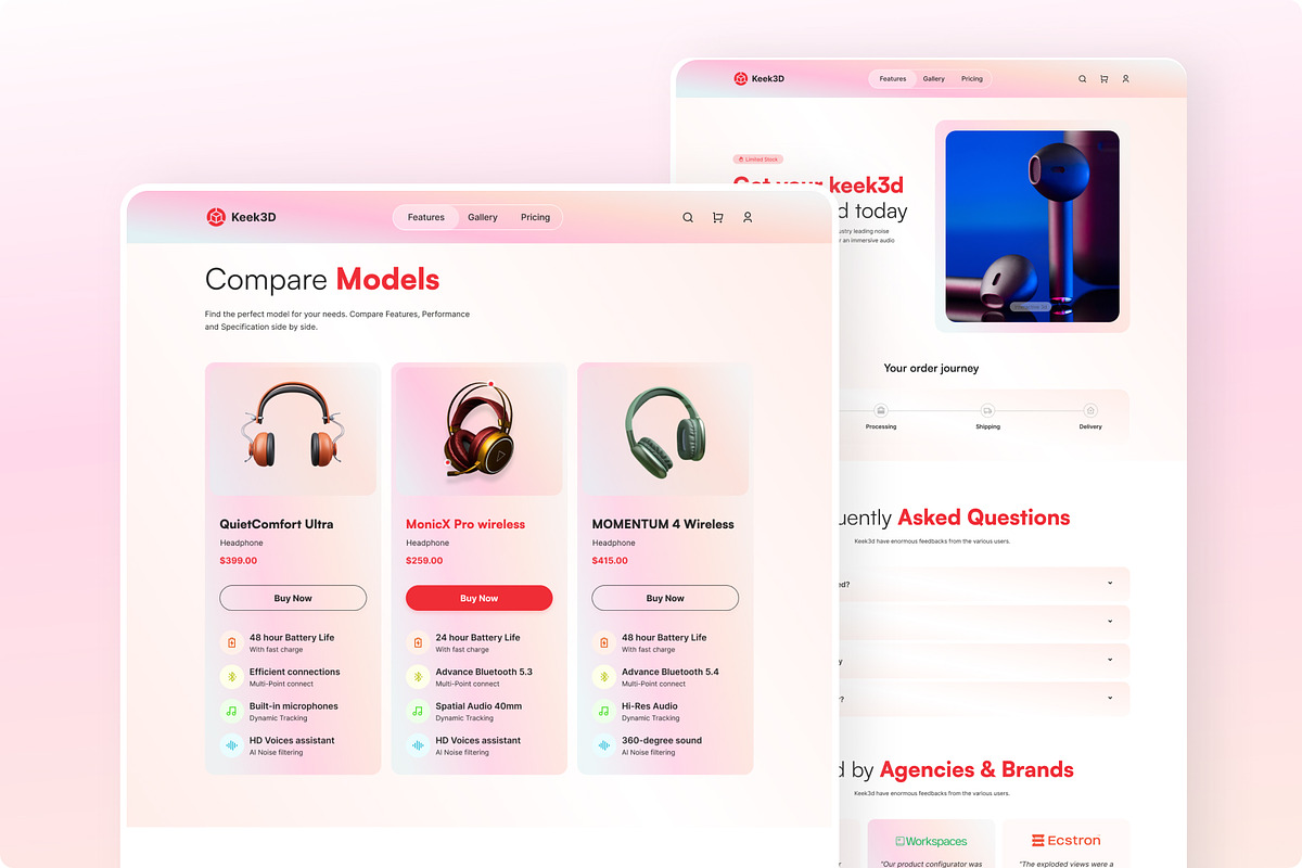 Electronics Product Showcase Website, an UI Kit Template by Sujun Baidyaa (Photo 5 of 8)