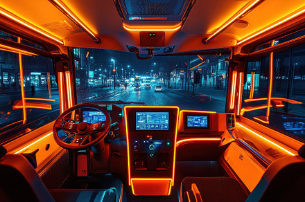 Vibrant Interior of an Illuminated B, a Photo by Tanuart