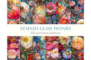 Patterns stained glass flowers, a Pattern Graphic by Bubert Art (Thumbnail 1 of 7)