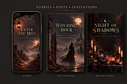 Spooky Gothic Halloween Backgrounds, a Background Graphic by MarisoArt (Thumbnail 3 of 6)