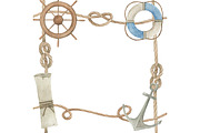 Watercolor Nautical Clipart Set, a Transportation Illustration by Natikka Art (Thumbnail 3 of 4)