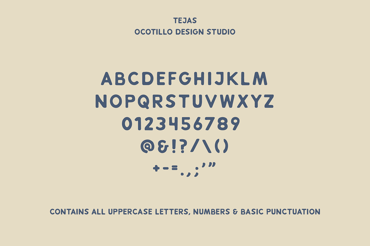 TEJAS by Ocotillo Design Studio, a Sans Serif Font by Ocotillo Design Studio (Photo 2 of 5)