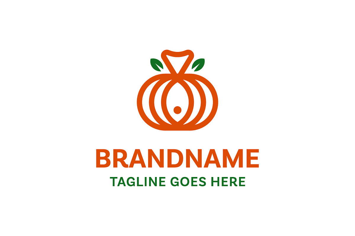 Fish and Pumpkin Modern Logo, a Branding & Logo Template by Pray Art Design Studio (Photo 1 of 2)