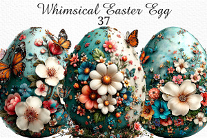Whimsical Easter Egg Clipart Png, an Illustration by Craft Nest