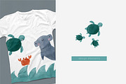 Big sea adventure - watercolor set, an Animal Illustration by Cute And Wild (Thumbnail 2 of 7)