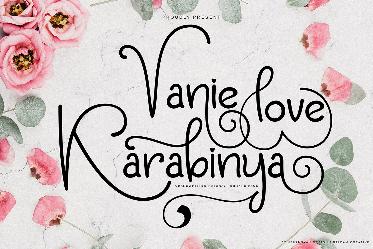 Vanie Karabinya Love, a Script Font by Bramcreative (Photo 1 of 10)