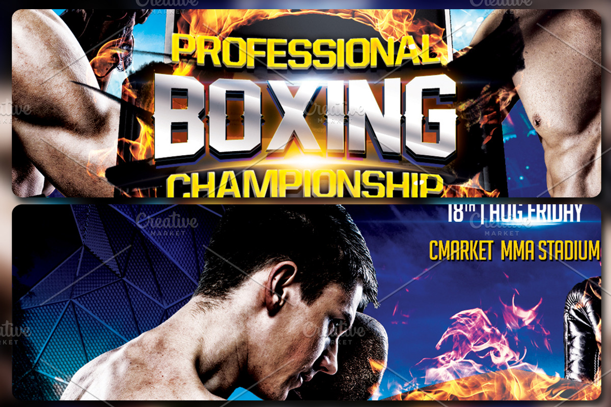 Boxing Night Flyer Template, a Flyer Template by Basez Flyers (Photo 4 of 4)