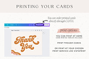 Retro Editable Thank You Card Canva, a Business Card Template by Summit Avenue (Thumbnail 5 of 7)