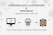 Christmas Quilt Illustrations, a Decorative Illustration by Maggie Stilwell Design (Thumbnail 9 of 9)