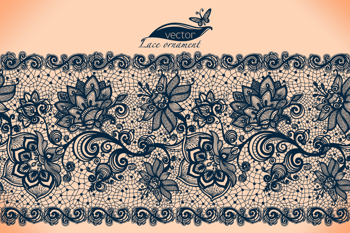 Lace ribbon seamless pattern, a Pattern Graphic by Vikpit (Photo 3 of 4)