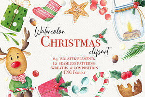 Watercolor  Christmas Collection