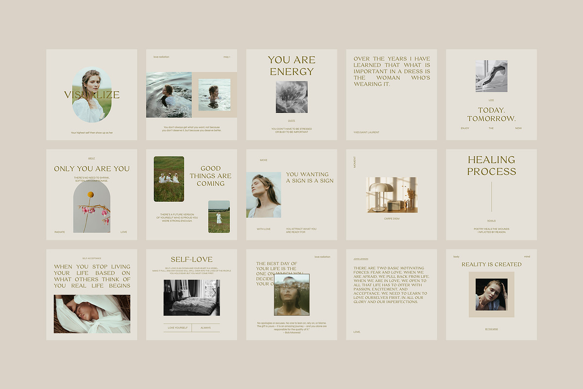 CANVA PS Instagram Templates Posts, a Social Media Template by Love Radiation Studio (Photo 13 of 16)