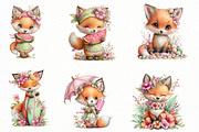 Whimsical Summer Fox Clipart, an Illustration by Designworld (Thumbnail 3 of 8)